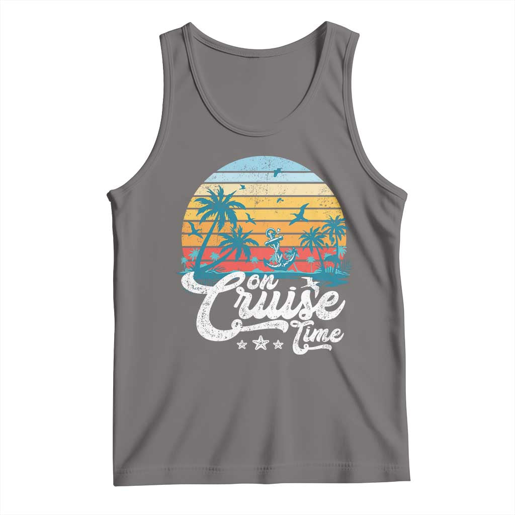 On Cruise Time Tank Top Retro Summer Vacation Cruising - Wonder Print Shop