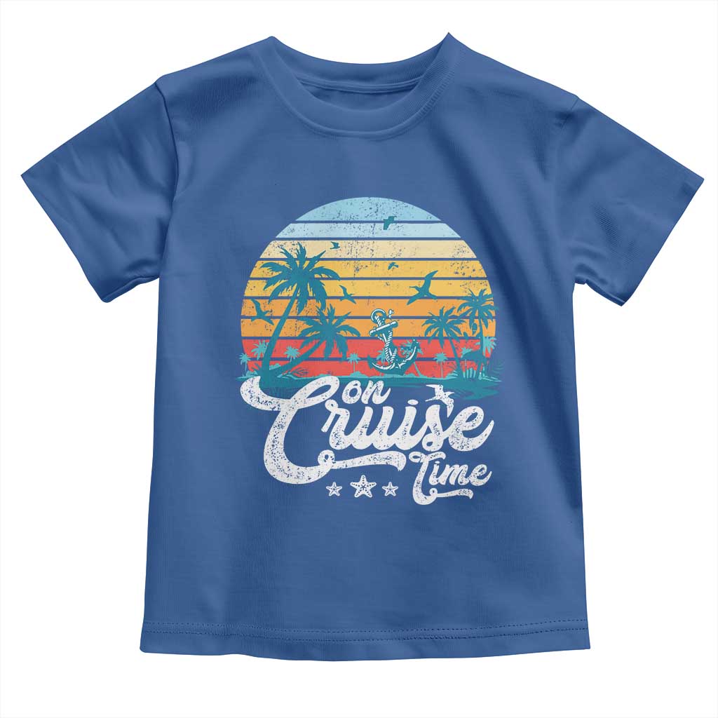 On Cruise Time Toddler T Shirt Retro Summer Vacation Cruising - Wonder Print Shop
