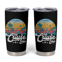On Cruise Time Tumbler Cup Retro Summer Vacation Cruising - Wonder Print Shop