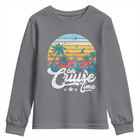 On Cruise Time Youth Sweatshirt Retro Summer Vacation Cruising - Wonder Print Shop