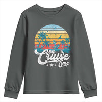 On Cruise Time Youth Sweatshirt Retro Summer Vacation Cruising - Wonder Print Shop