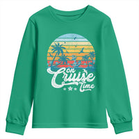 On Cruise Time Youth Sweatshirt Retro Summer Vacation Cruising - Wonder Print Shop