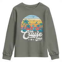 On Cruise Time Youth Sweatshirt Retro Summer Vacation Cruising - Wonder Print Shop