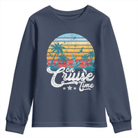 On Cruise Time Youth Sweatshirt Retro Summer Vacation Cruising - Wonder Print Shop
