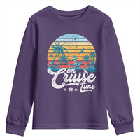 On Cruise Time Youth Sweatshirt Retro Summer Vacation Cruising - Wonder Print Shop
