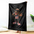 Coqui Puerto Rican Flag Throw Blanket Taino Boricua Frog Singing - Wonder Print Shop