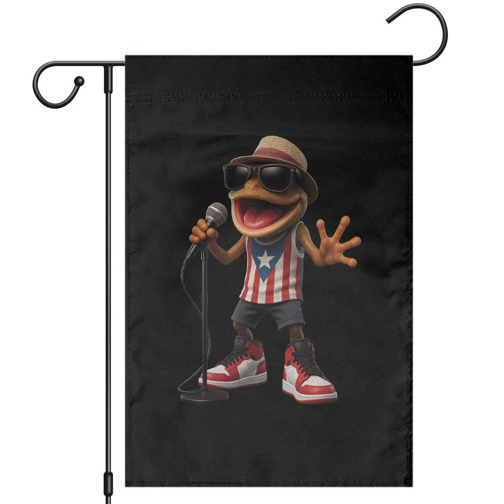 Coqui Puerto Rican Flag Garden Flag Taino Boricua Frog Singing - Wonder Print Shop