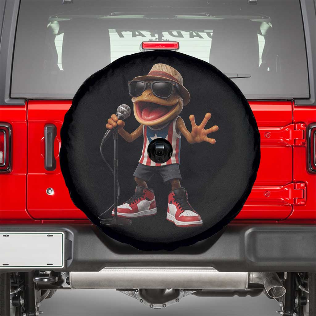 Coqui Puerto Rican Flag Spare Tire Cover Taino Boricua Frog Singing - Wonder Print Shop