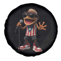 Coqui Puerto Rican Flag Spare Tire Cover Taino Boricua Frog Singing - Wonder Print Shop
