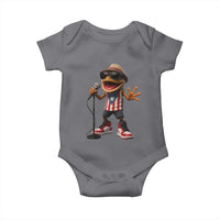 Coqui Puerto Rican Flag Baby Onesie Taino Boricua Frog Singing - Wonder Print Shop