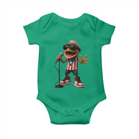 Coqui Puerto Rican Flag Baby Onesie Taino Boricua Frog Singing - Wonder Print Shop