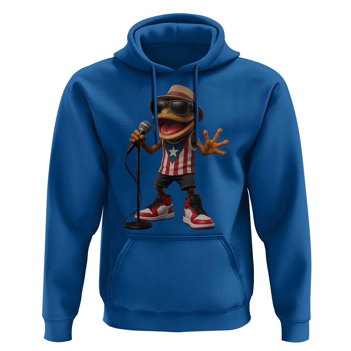 Coqui Puerto Rican Flag Hoodie Taino Boricua Frog Singing - Wonder Print Shop