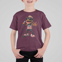 Coqui Puerto Rican Flag T Shirt For Kid Taino Boricua Frog Singing - Wonder Print Shop