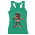 Coqui Puerto Rican Flag Racerback Tank Top Taino Boricua Frog Singing - Wonder Print Shop