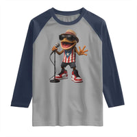 Coqui Puerto Rican Flag Raglan Shirt Taino Boricua Frog Singing - Wonder Print Shop