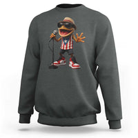 Coqui Puerto Rican Flag Sweatshirt Taino Boricua Frog Singing - Wonder Print Shop