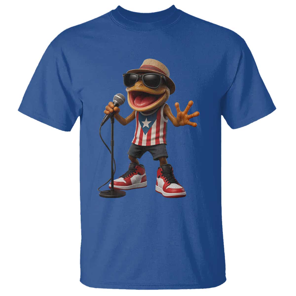 Coqui Puerto Rican Flag T Shirt Taino Boricua Frog Singing - Wonder Print Shop