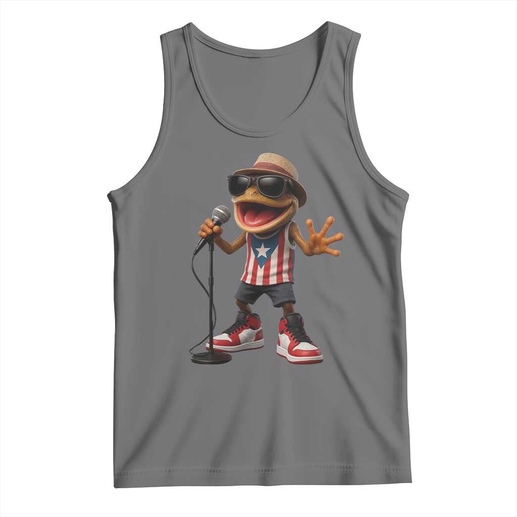 Coqui Puerto Rican Flag Tank Top Taino Boricua Frog Singing - Wonder Print Shop