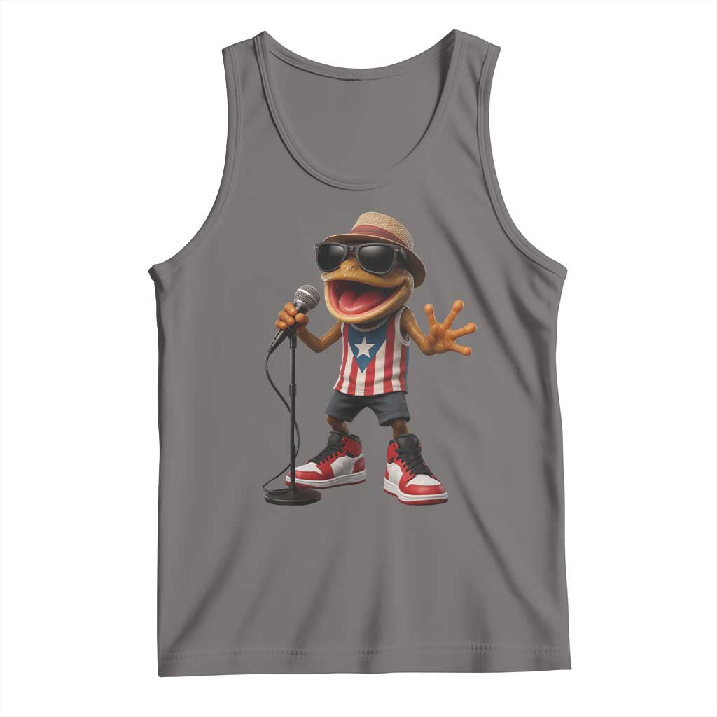 Coqui Puerto Rican Flag Tank Top Taino Boricua Frog Singing - Wonder Print Shop