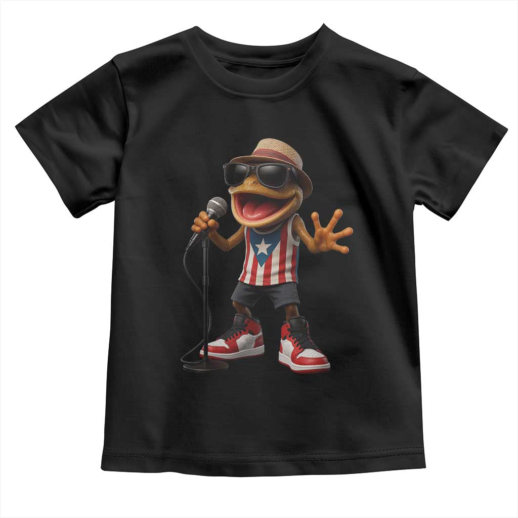Coqui Puerto Rican Flag Toddler T Shirt Taino Boricua Frog Singing - Wonder Print Shop