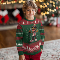 Coqui Puerto Rican Flag Knitted Sweatshirt Taino Boricua Frog Singing - Wonder Print Shop