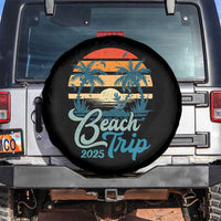 Beach Trip 2025 Spare Tire Cover Summer Vacation Vintage 70's Retro - Wonder Print Shop