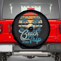 Beach Trip 2025 Spare Tire Cover Summer Vacation Vintage 70's Retro - Wonder Print Shop