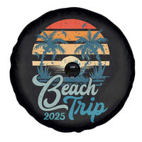 Beach Trip 2025 Spare Tire Cover Summer Vacation Vintage 70's Retro - Wonder Print Shop