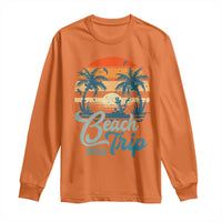 Beach Trip 2025 Long Sleeve Shirt Summer Vacation Vintage 70's Retro TS10