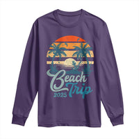 Beach Trip 2025 Long Sleeve Shirt Summer Vacation Vintage 70's Retro TS10