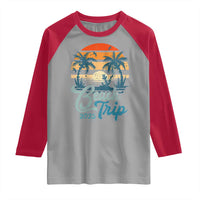 Beach Trip 2025 Raglan Shirt Summer Vacation Vintage 70's Retro - Wonder Print Shop