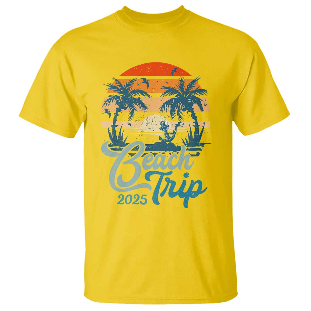 Beach Trip 2025 T Shirt Summer Vacation Vintage 70's Retro TS10