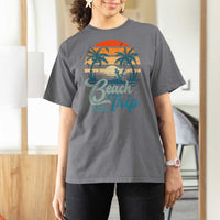 Beach Trip 2025 T Shirt For Women Summer Vacation Vintage 70's Retro TS10