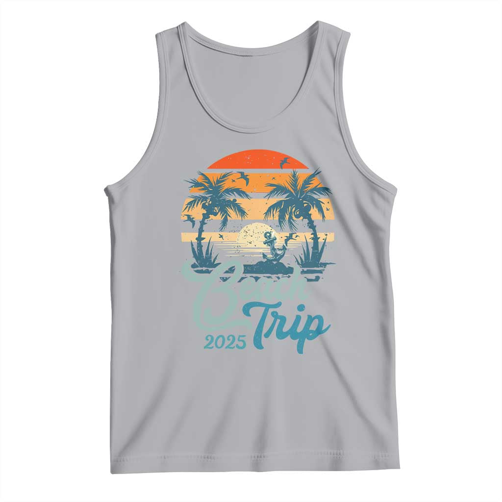 Beach Trip 2025 Tank Top Summer Vacation Vintage 70's Retro - Wonder Print Shop