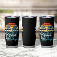 Beach Trip 2025 Tumbler Cup Summer Vacation Vintage 70's Retro - Wonder Print Shop