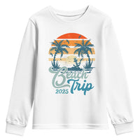 Beach Trip 2025 Youth Sweatshirt Summer Vacation Vintage 70's Retro TS10