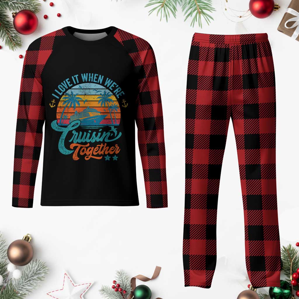 Cruising Matching Plaid Pajama Set I Love It Cruisin Together Cruise Squad - Wonder Print Shop