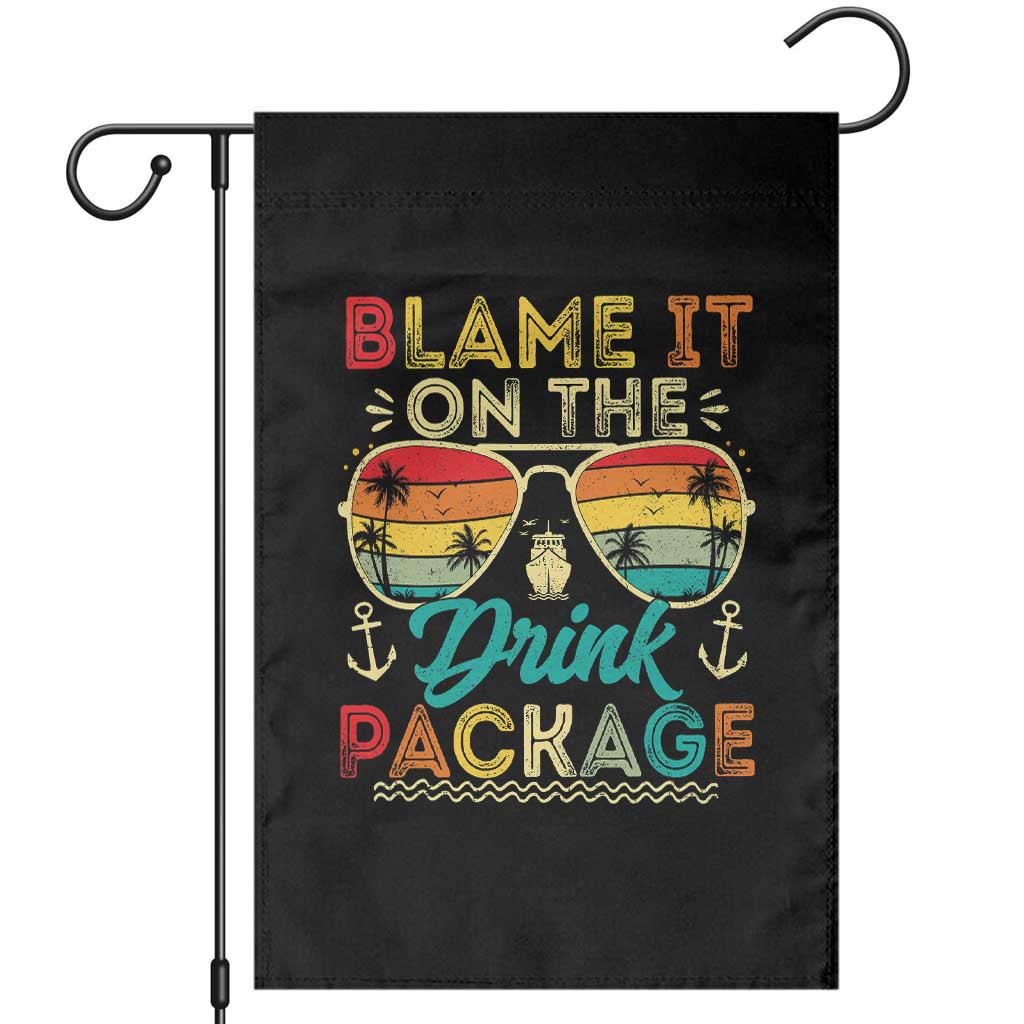 Funny Cruise Garden Flag Blame it on The Cruise Package Cruising Matching - Wonder Print Shop