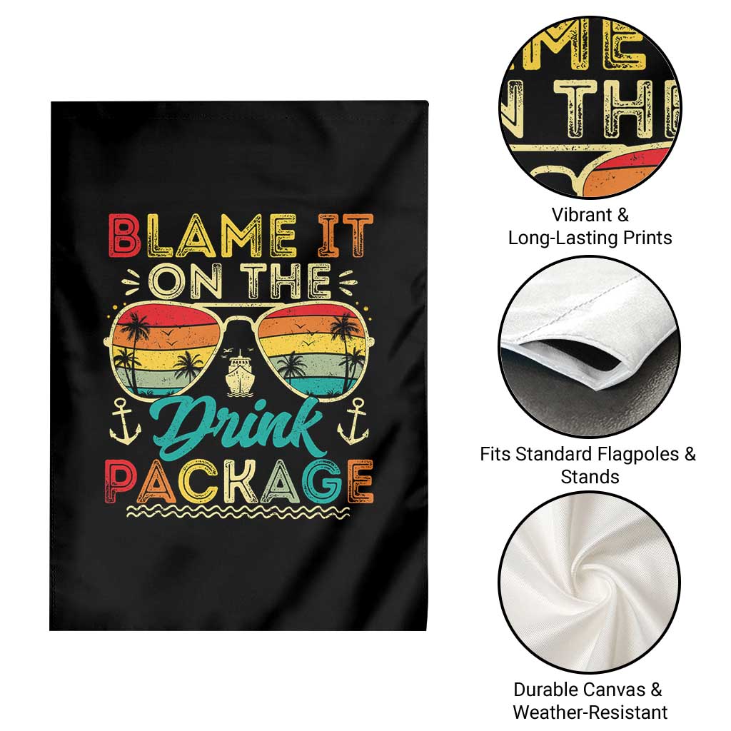 Funny Cruise Garden Flag Blame it on The Cruise Package Cruising Matching - Wonder Print Shop