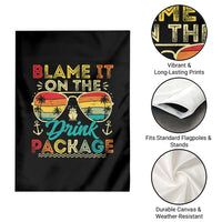 Funny Cruise Garden Flag Blame it on The Cruise Package Cruising Matching - Wonder Print Shop