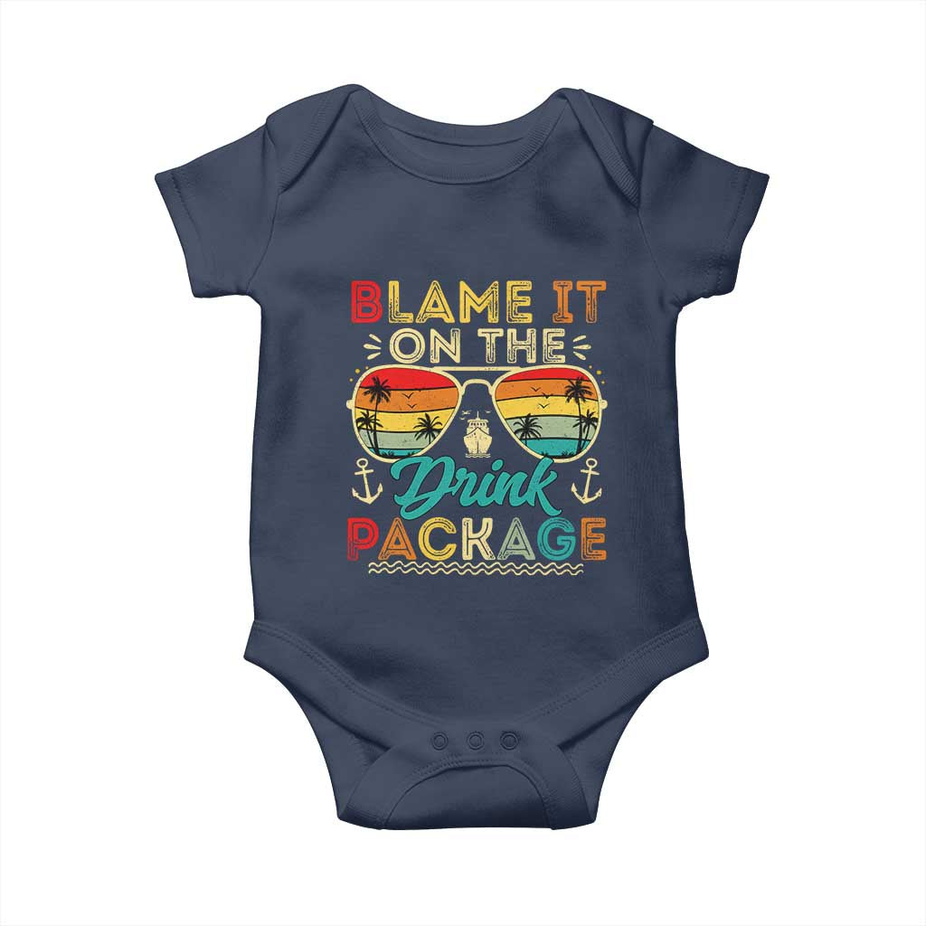 Funny Cruise Baby Onesie Blame it on The Cruise Package Cruising Matching - Wonder Print Shop