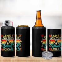 Funny Cruise 4 in 1 Can Cooler Tumbler Blame it on The Cruise Package Cruising Matching - Wonder Print Shop
