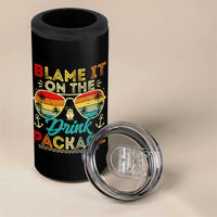 Funny Cruise 4 in 1 Can Cooler Tumbler Blame it on The Cruise Package Cruising Matching - Wonder Print Shop