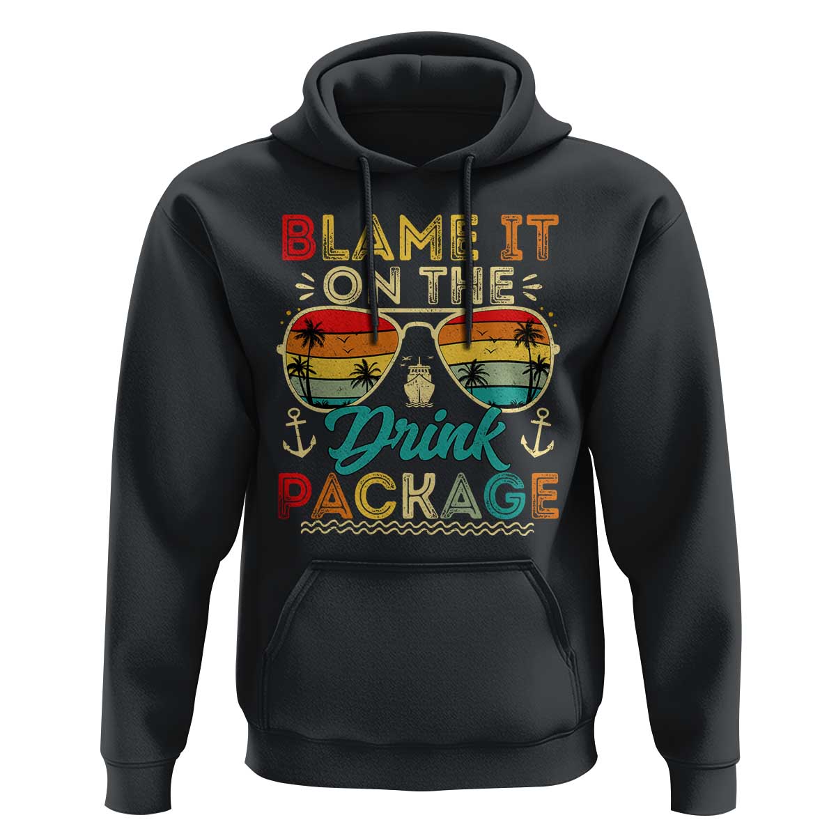 Funny Cruise Hoodie Blame it on The Cruise Package Cruising Matching - Wonder Print Shop