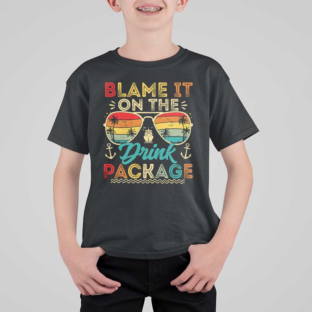 Funny Cruise T Shirt For Kid Blame it on The Cruise Package Cruising Matching - Wonder Print Shop