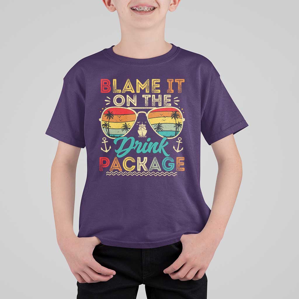 Funny Cruise T Shirt For Kid Blame it on The Cruise Package Cruising Matching - Wonder Print Shop