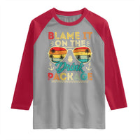 Funny Cruise Raglan Shirt Blame it on The Cruise Package Cruising Matching - Wonder Print Shop
