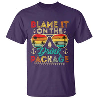 Funny Cruise T Shirt Blame it on The Cruise Package Cruising Matching - Wonder Print Shop