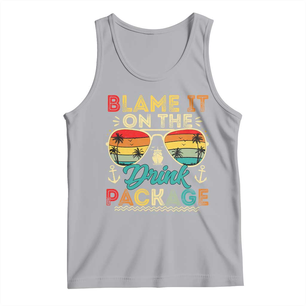 Funny Cruise Tank Top Blame it on The Cruise Package Cruising Matching - Wonder Print Shop