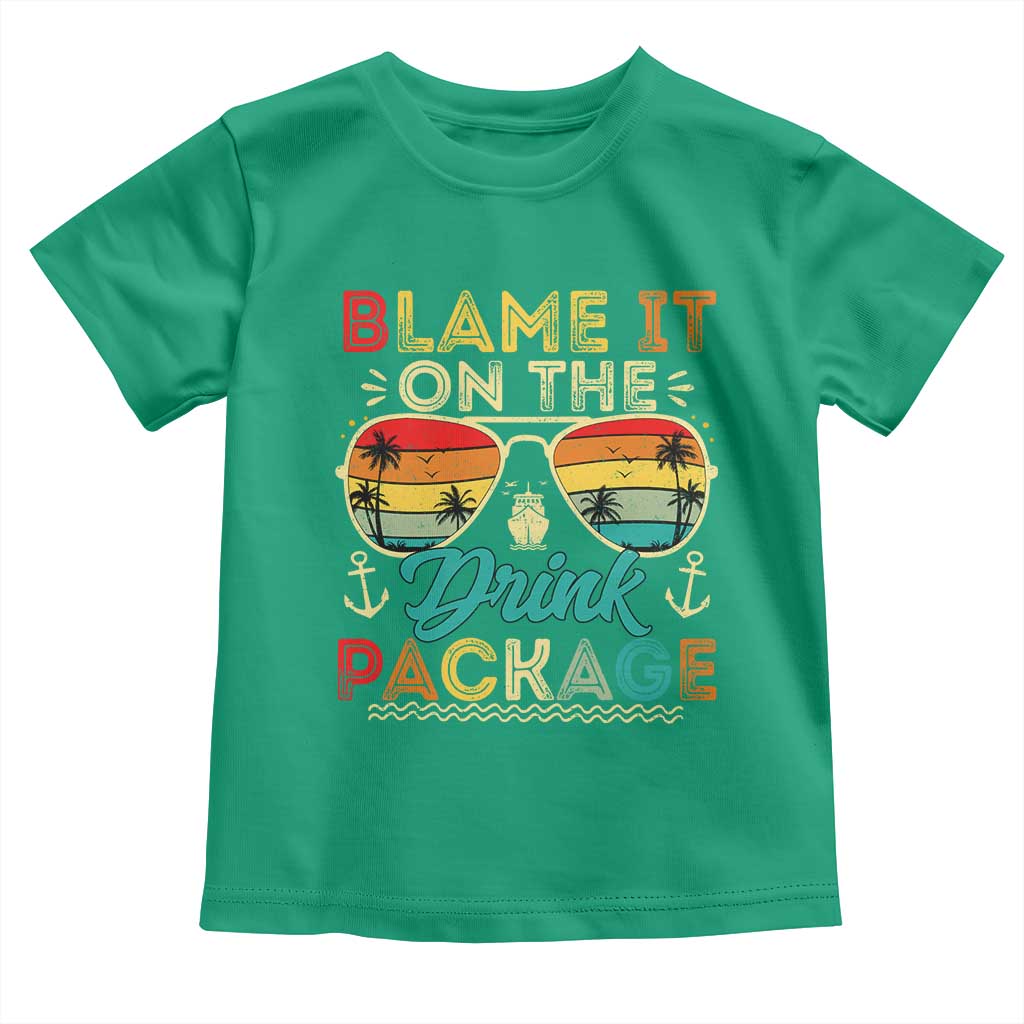 Funny Cruise Toddler T Shirt Blame it on The Cruise Package Cruising Matching - Wonder Print Shop